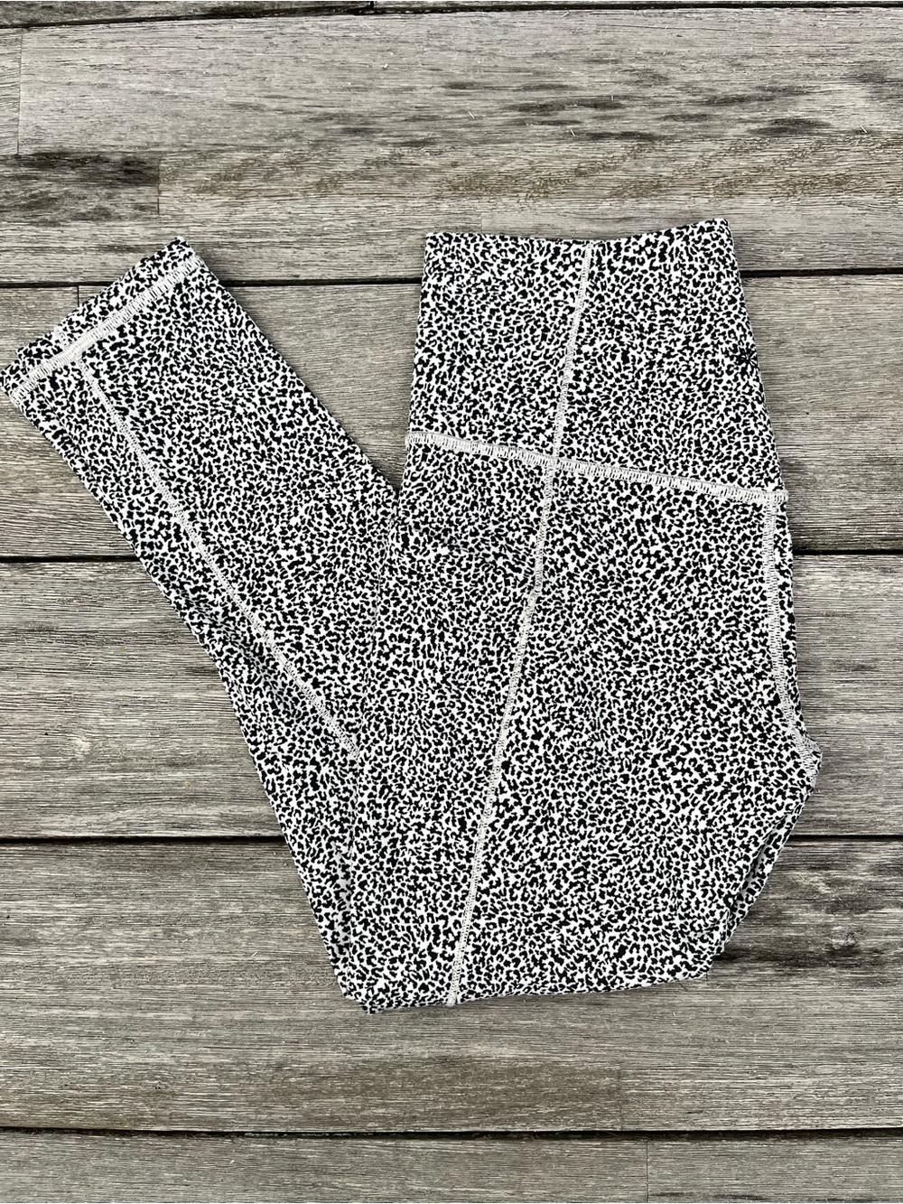 Athleta Black & White Cheetah Print Leggings